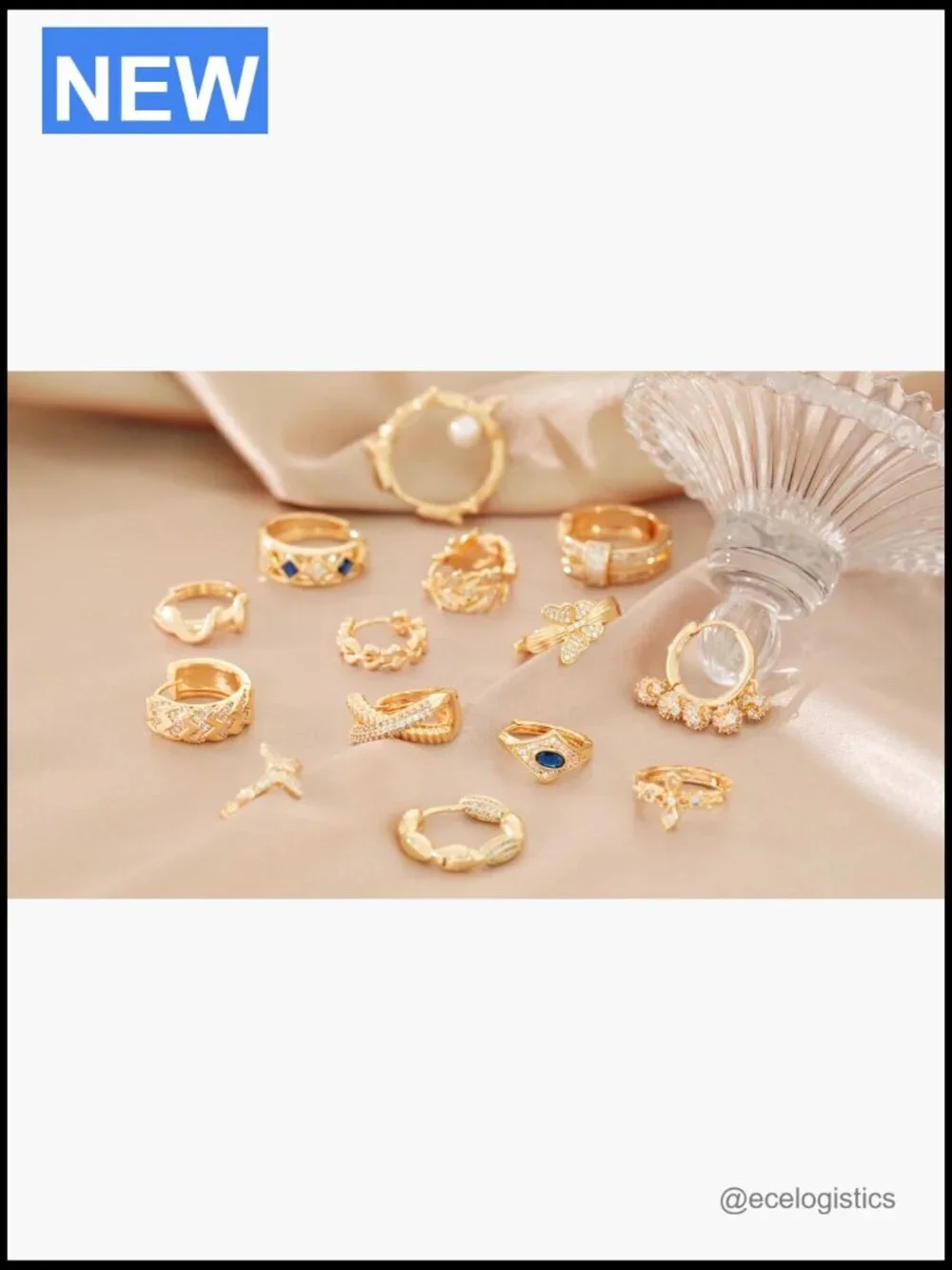 Huggie Hoop Earrings 14K Gold Filled CZ Stud Earrings Small Boho Earrings